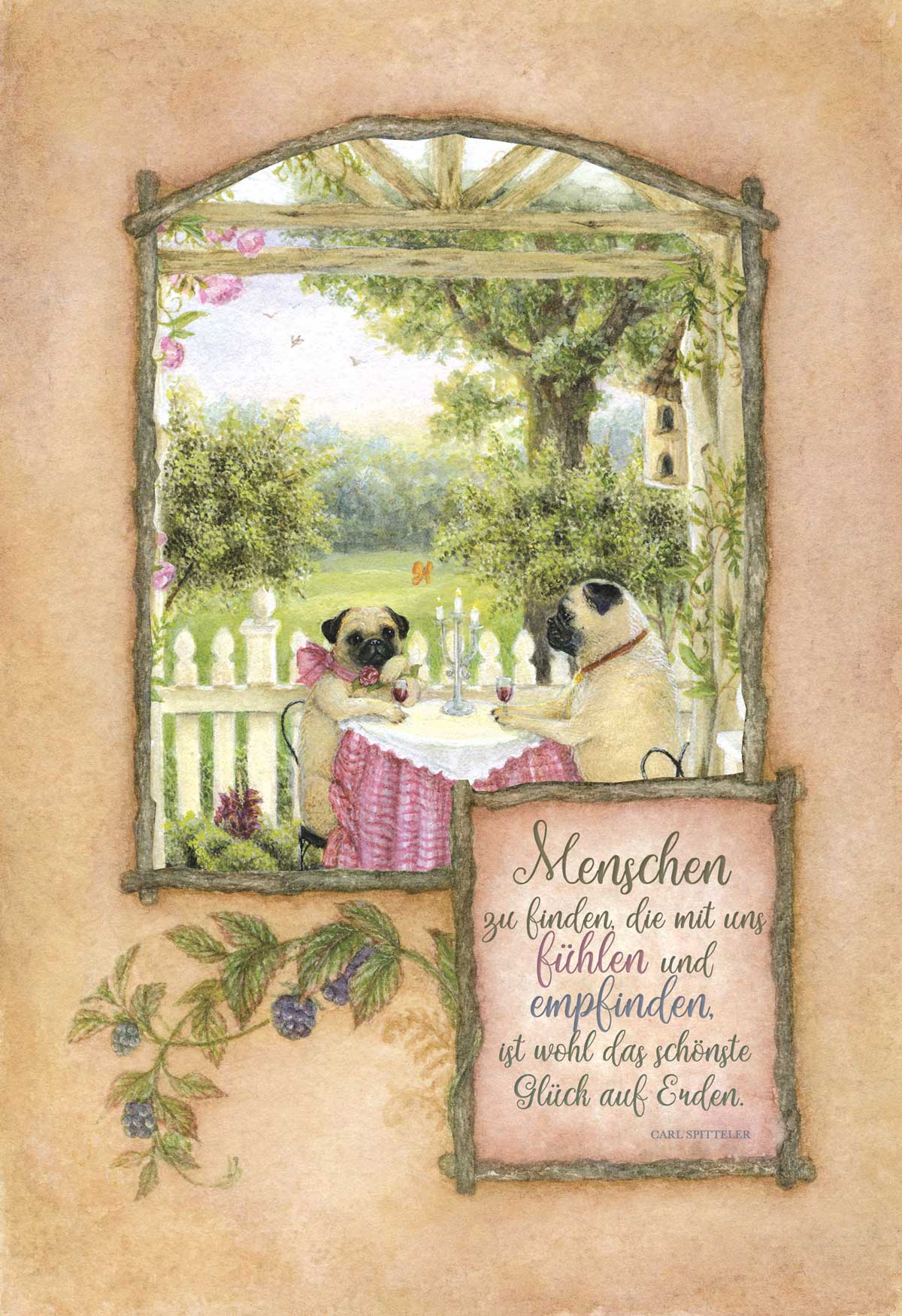 Silhouettenkarte "Gemeinsames Glück"