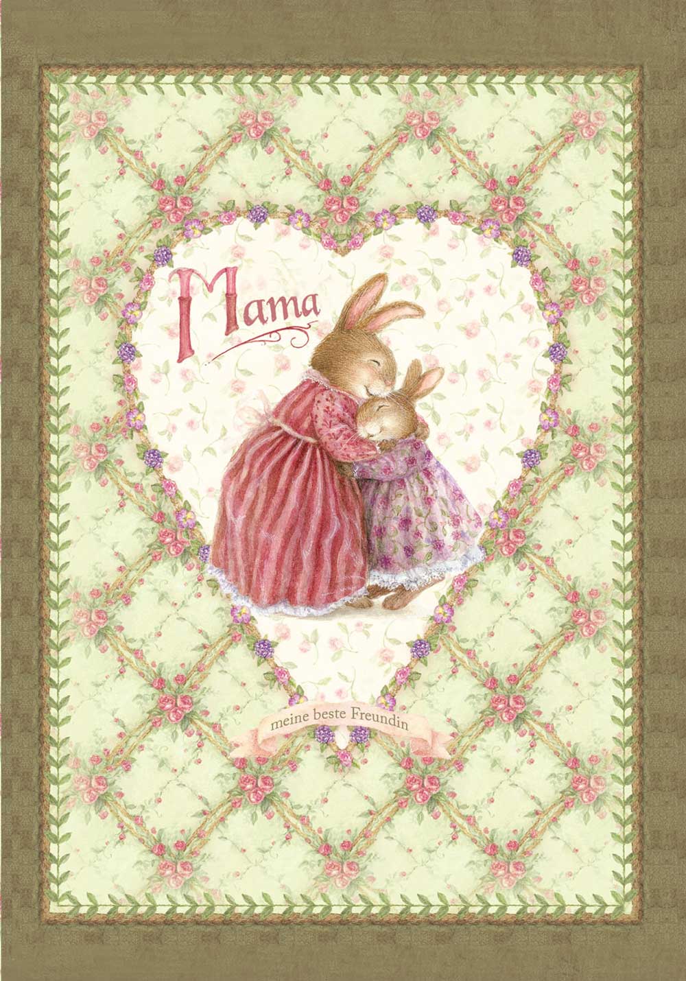 Grußkarte mit Textur "Mama ist die Beste"