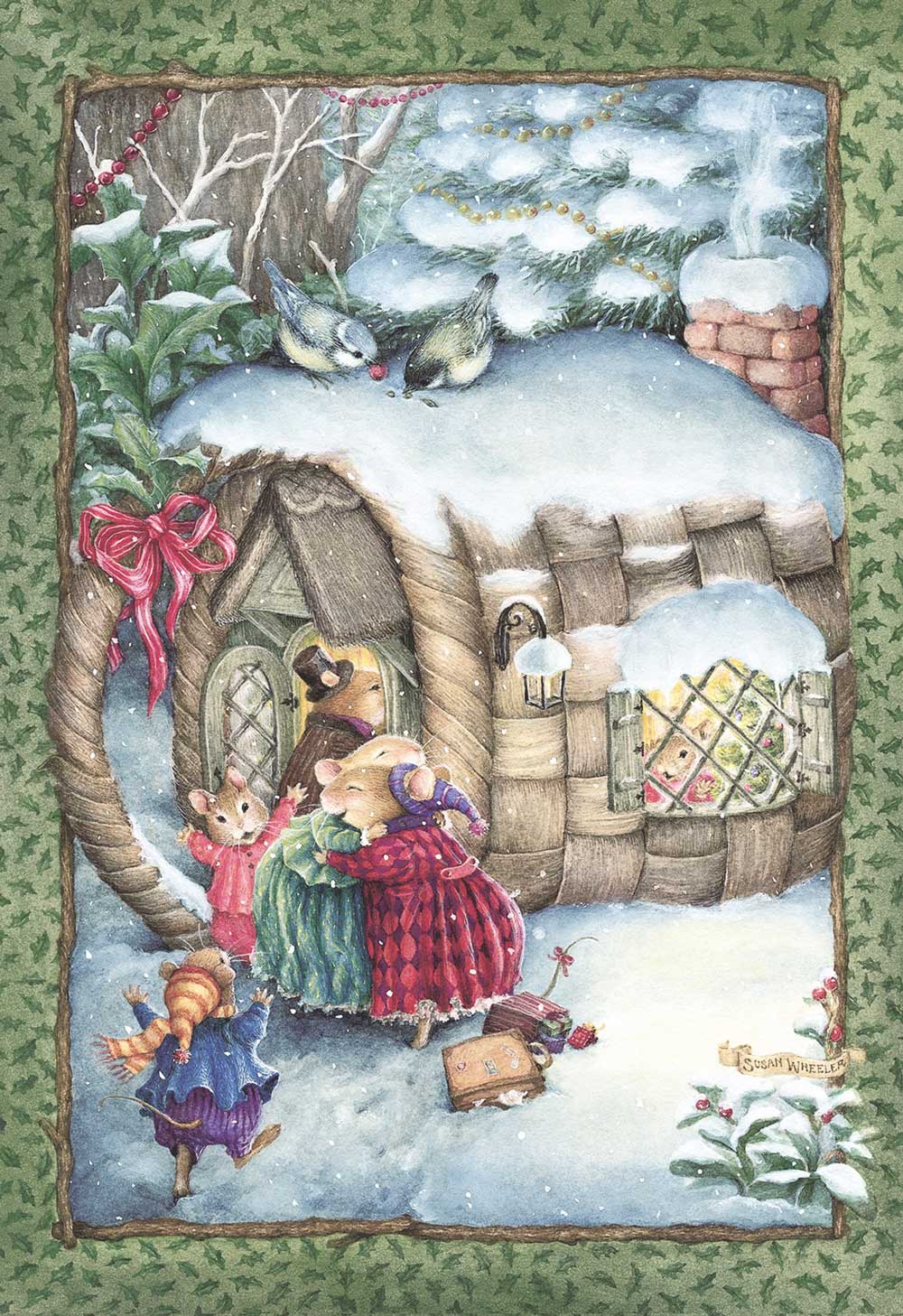 Grußkarte mit Textur "Weihnachtstreffen"
