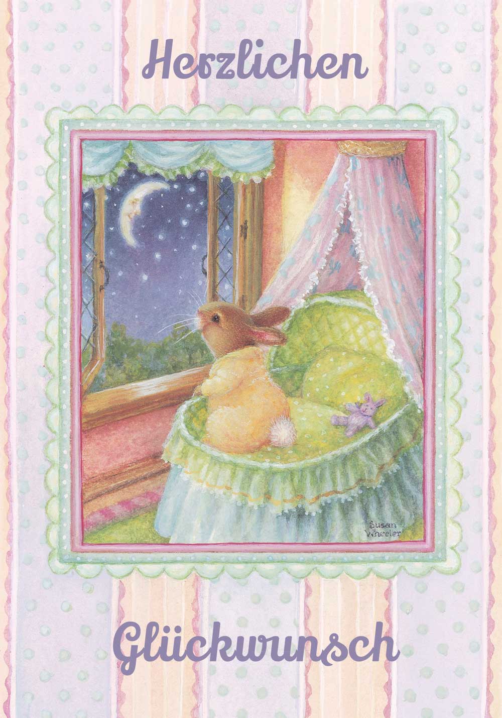 Grußkarte mit Textur "Babykarte"