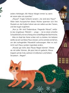 Kinderbuch Katze Schlecki Leckermaul Innenseite Katze in der Kleinstadt